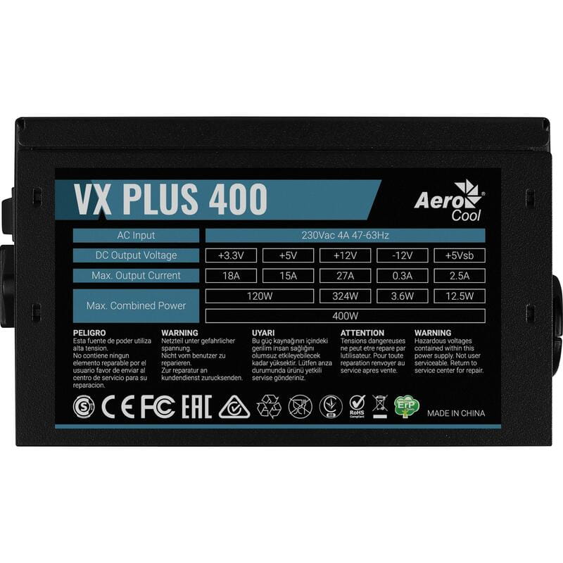 Блок питания AeroCool VX Plus Stealth 400 (ACPN-VS40NEY.12) 400W