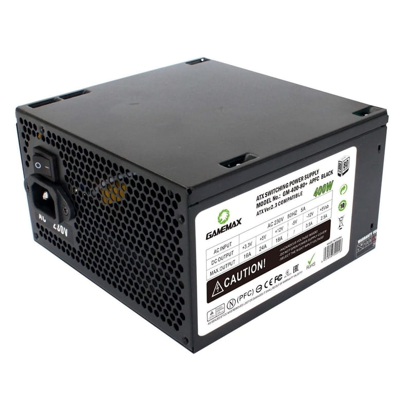Блок живлення GameMax GM-400-80+APFC 400W Black