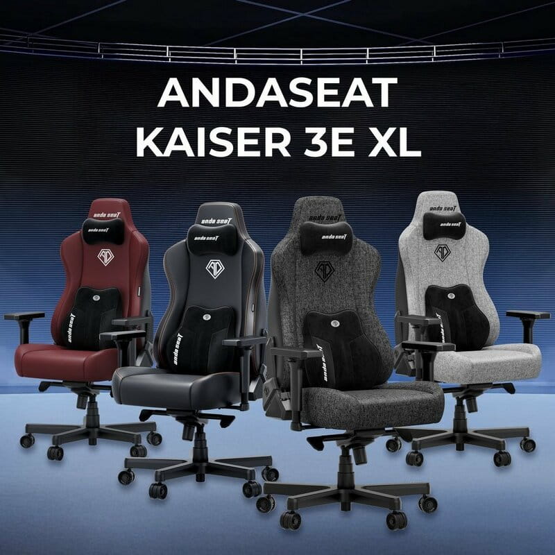 Крісло для геймерів Anda Seat Kaiser 3E XL Black (AD23YC-XL-08-B-PV/C-B01)