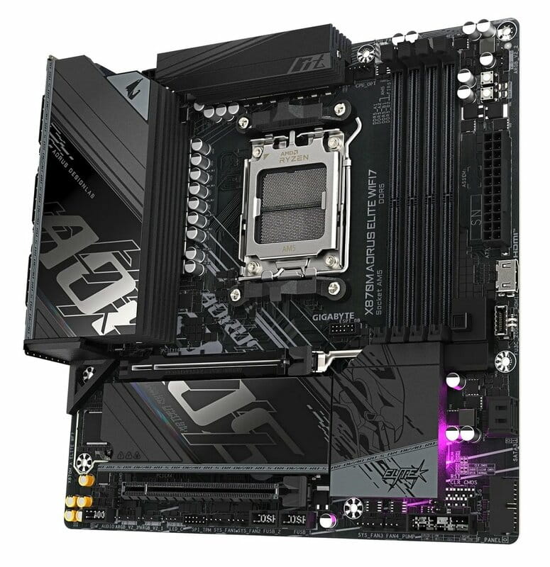 Материнська плата Gigabyte X870M Aorus Elite WiFi7 Socket AM5