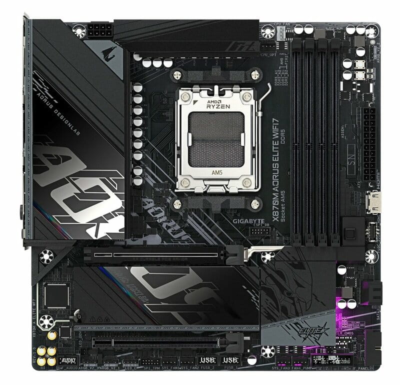 Материнська плата Gigabyte X870M Aorus Elite WiFi7 Socket AM5
