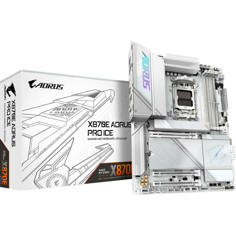 Материнская плата Gigabyte X870E Aorus Pro Ice Socket AM5