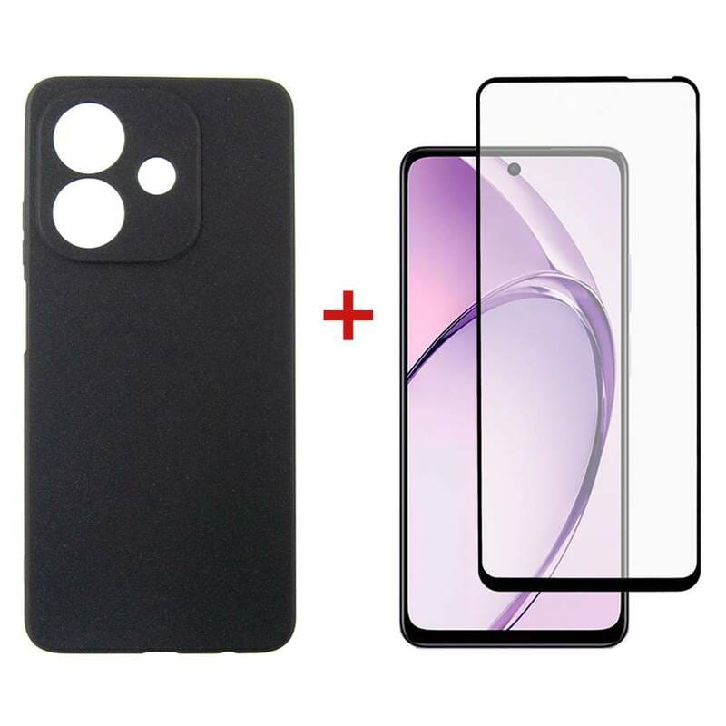 Чeхол-накладка Dengos Carbon для Oppo A40/A40m Black (DG-KM-159) + защитное стекло