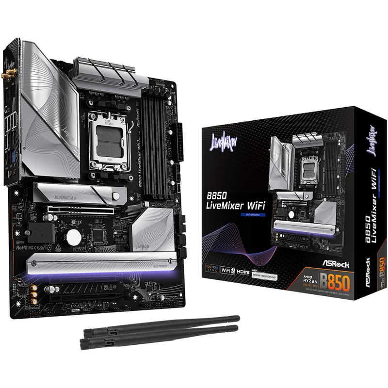 Материнська плата ASRock B850 LiveMixer WiFi Socket AM5