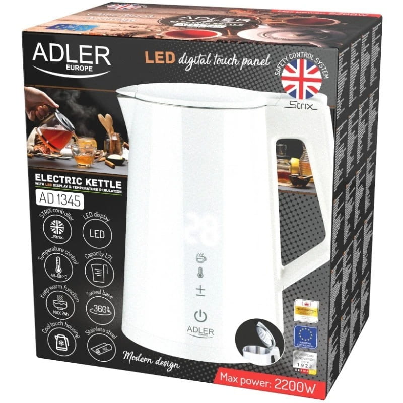 Электрочайник Adler AD 1345 White