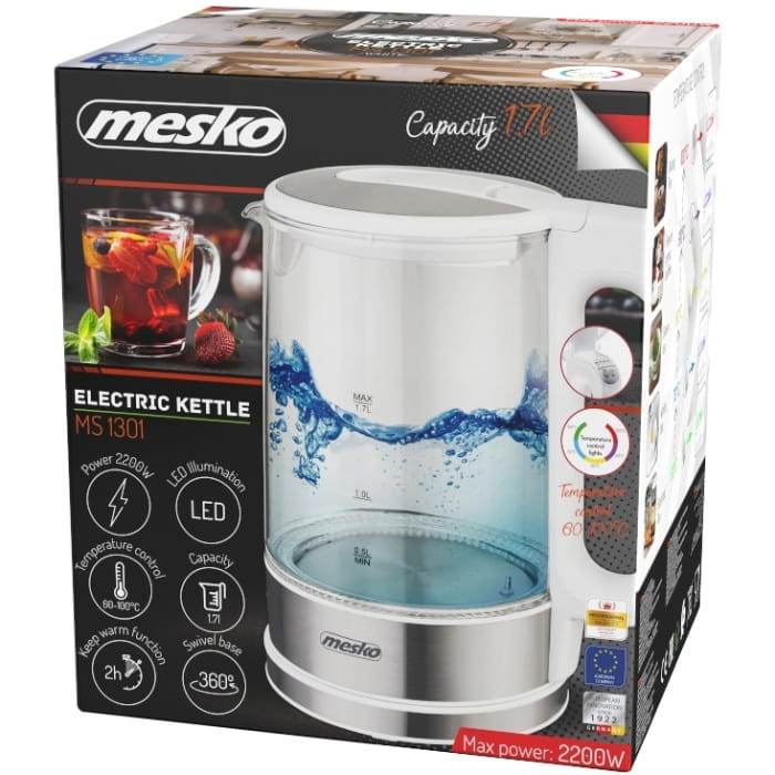 Электрочайник Mesko MS 1301 White