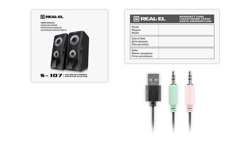 Акустична система REAL-EL S-107 Black