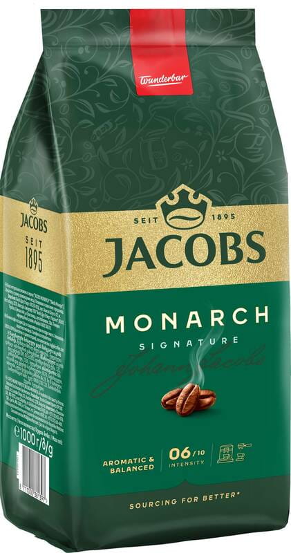 Кава в зернах Jacobs Monarch 1000 г