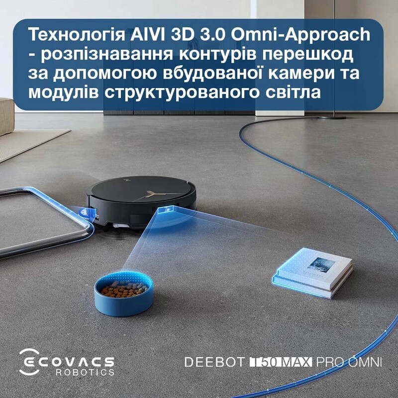 Робот-пилосос Ecovacs Deebot T50 Max Pro Black (DEX54)