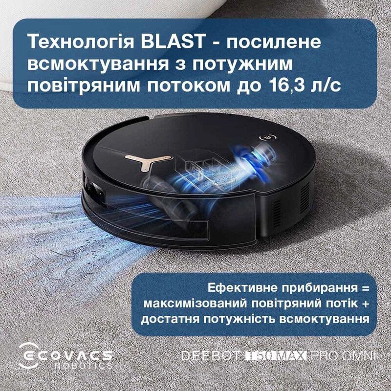 Робот-пилосос Ecovacs Deebot T50 Max Pro Black (DEX54)