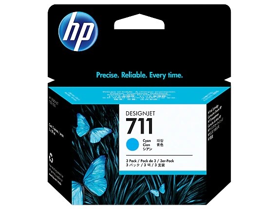 Картридж HP №711 DJ 120/520 (CZ134A) Cyan, Pack-3