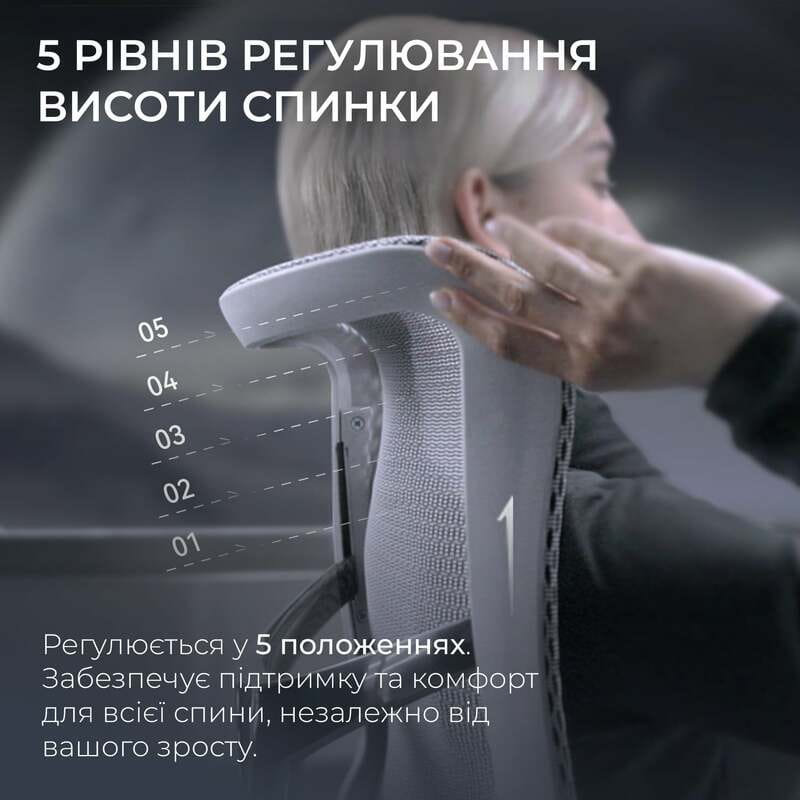 Крісло офісне Sihoo Doro S300 Mesh Light Grey (S300-M202)