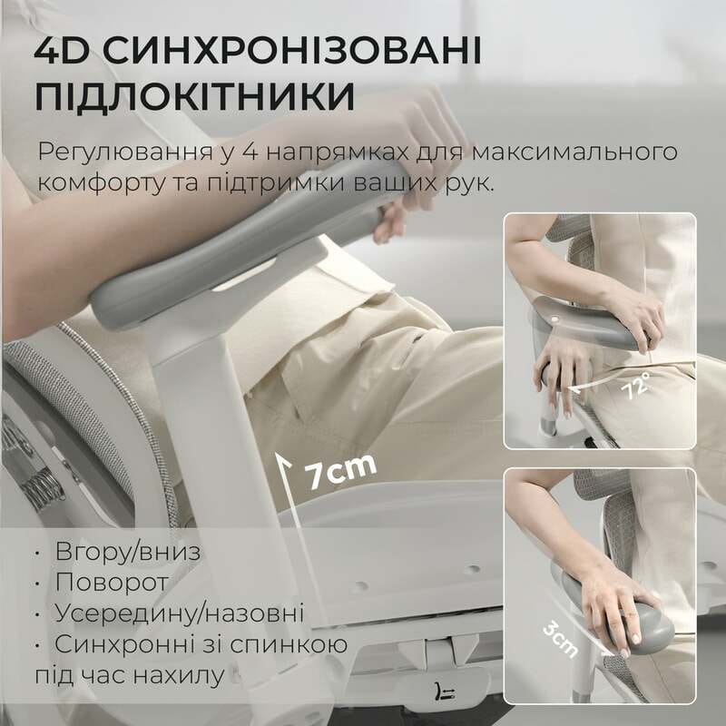 Кресло офисное Sihoo Doro S100 Mesh White (S100-M302)