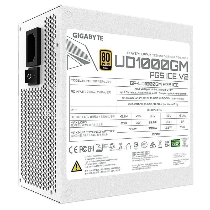 Блок живлення Gigabyte GP-UD1000GM PG5 V2 ICE 1000W