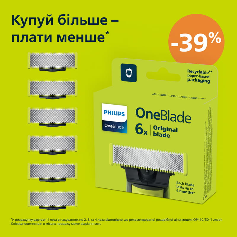 Змінне лезо Philips OneBlade Original QP260/50