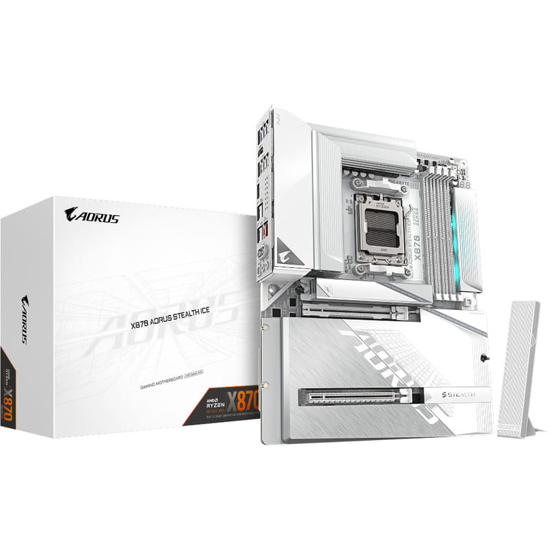 Материнская плата Gigabyte X870 Aorus Stealth Ice Socket AM5
