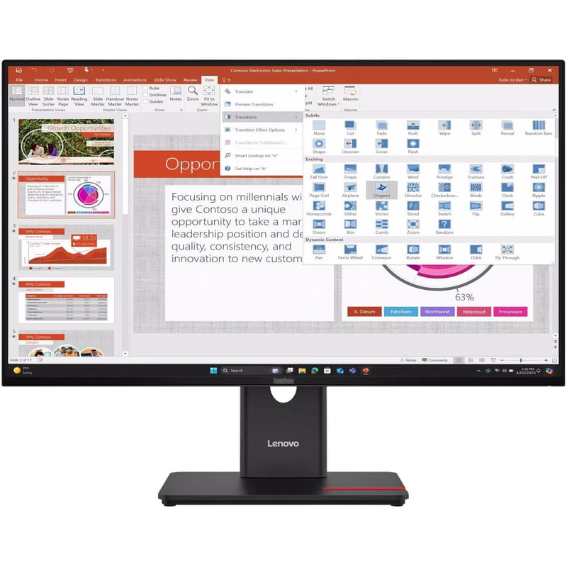 Монитор Lenovo 27" ThinkVision T27-40 (64A5MAT6UA) IPS Black 120Hz