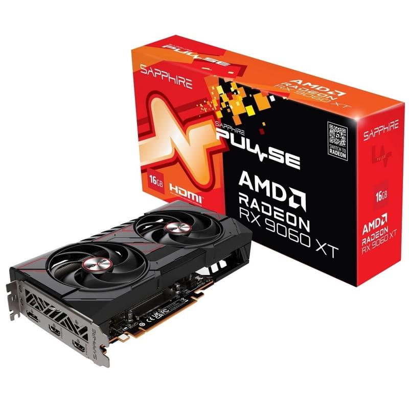 Видеокарта AMD Radeon RX 9060 XT 16GB GDDR6 Pulse Gaming OC Sapphire (11350-03-20G)