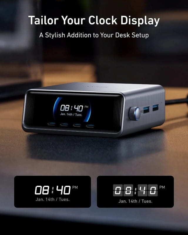 Мережевий зарядний пристрій Anker GaNPrime 250W 4xUSB-C PD, 2xUSB-A Black (A2345341)