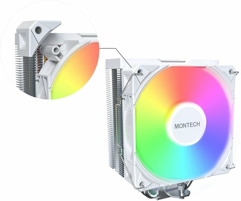 Кулер процесорний Montech NX400 ARGB White