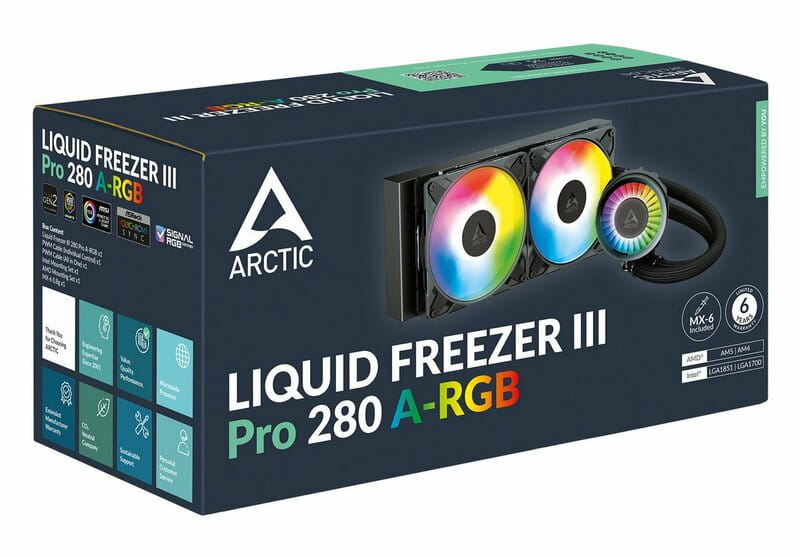 Система водяного охлаждения Arctic Liquid Freezer III Pro 280 A-RGB Black (ACFRE00183A)