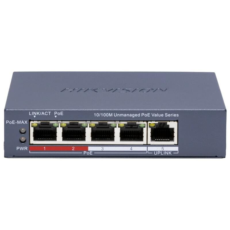 Комутатор Hikvision DS-3E0105P-E/M(C) PoE