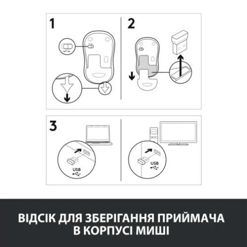 Мышь беспроводная Logitech M185 Blue (910-002236)