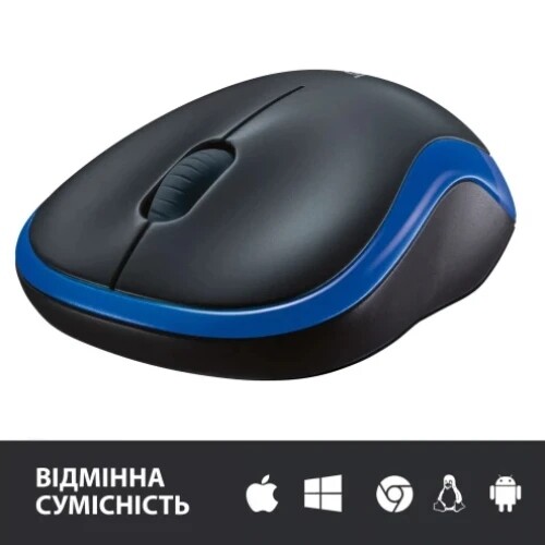 Мышь беспроводная Logitech M185 Blue (910-002236)