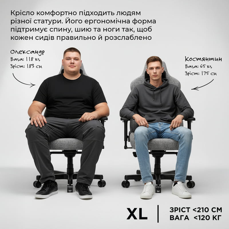 Кресло для геймеров Anda Seat Kaiser 3E Size XL Black (AD23YC-XL-09-B-CF-B01)