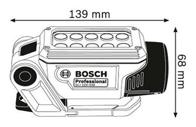 Ліхтар інспекційний акумуляторний  Bosch GLI 12V-Li Solo, без АКБ та З.П. (0.601.4A0.000)
