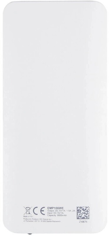 Универсальная мобильная батарея Esperanza 8000mAh White-Grey (EMP106WE)_