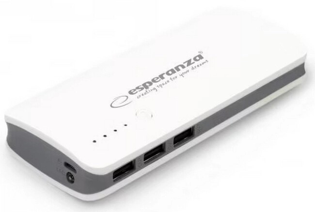 Универсальная мобильная батарея Esperanza 8000mAh White-Grey (EMP106WE)_