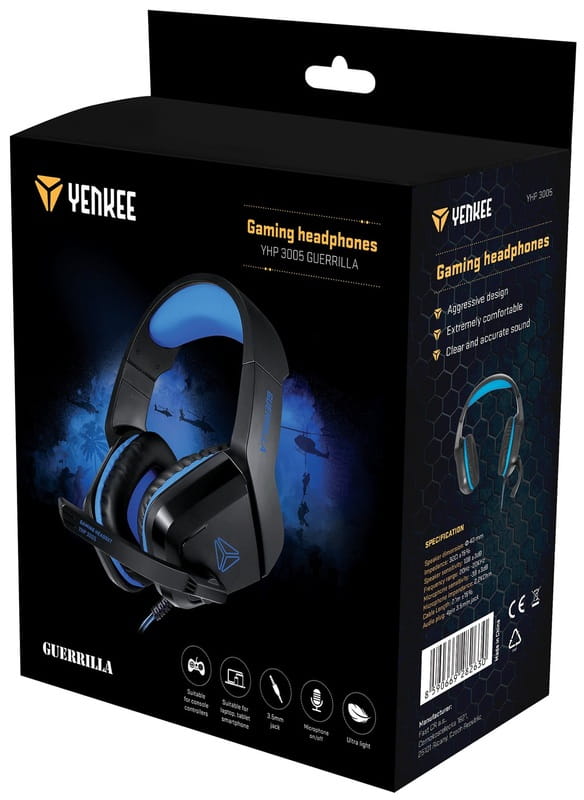 Гарнитура Yenkee YHP 3005 Guerrilla Gaming Black (45014944)