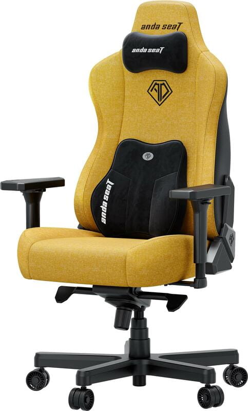 Кресло для геймеров Anda Seat Kaiser 3E XL Yellow Fabric (AD23YC-XL-09-Y-CF-Y01)