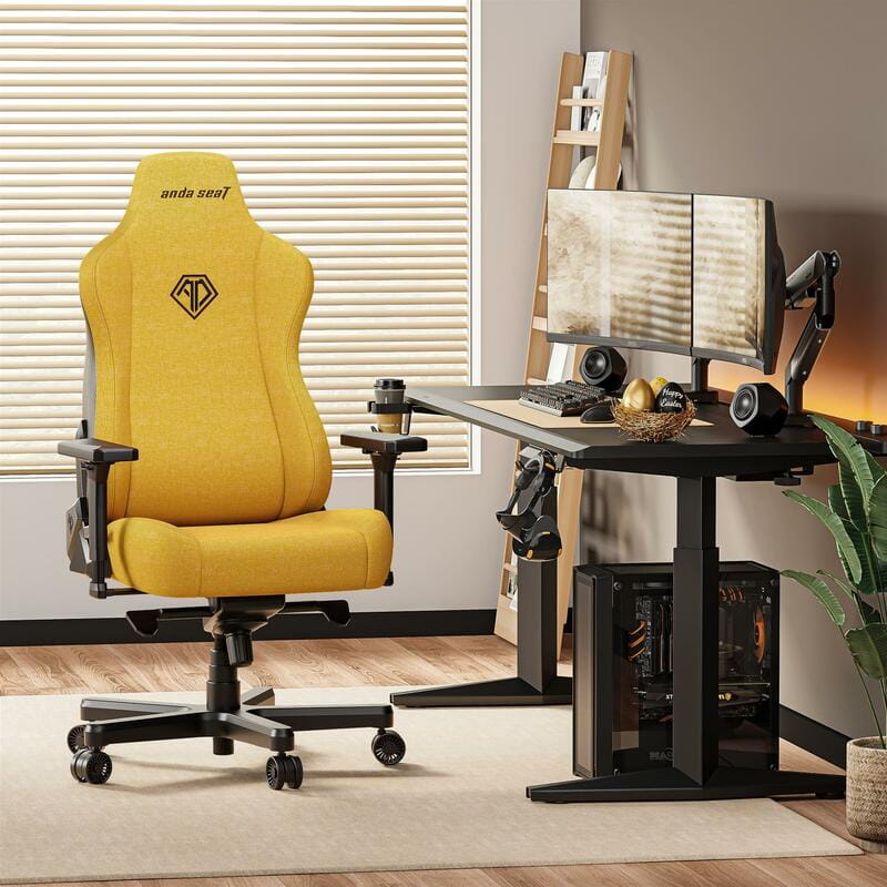 Кресло для геймеров Anda Seat Kaiser 3E XL Yellow Fabric (AD23YC-XL-09-Y-CF-Y01)