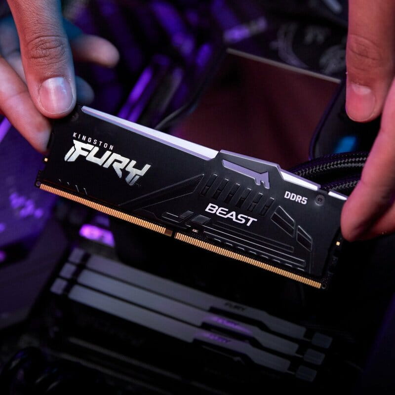 Модуль памяти DDR5 32GB/5200 Kingston Fury Beast RGB Black (KF552C40BB2A-32)