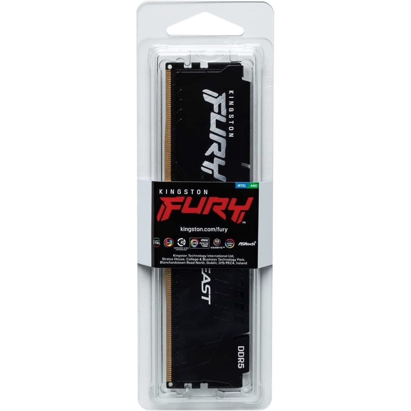 Модуль пам`яті DDR5 16GB/6000 Kingston Fury Beast Black (KF560C36BBE2-16)
