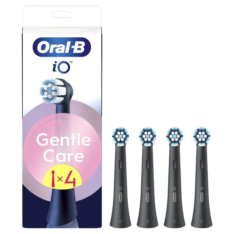 Насадка для зубной электрощетки Braun Oral-B iO RB SBF-4 Gentle Care Black (4 шт)