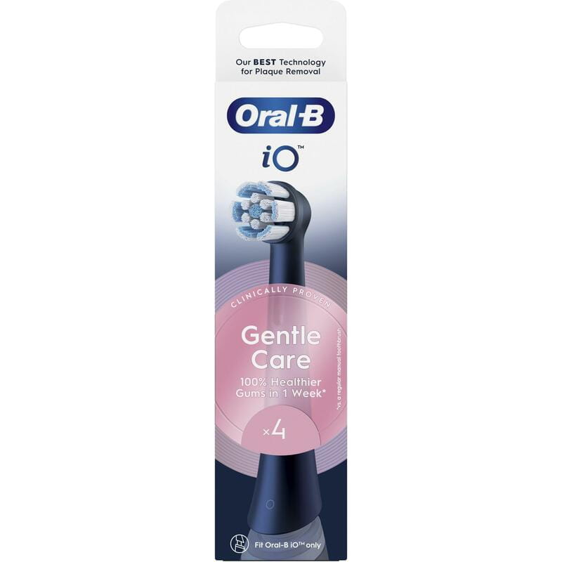Насадка для зубной электрощетки Braun Oral-B iO RB SBF-4 Gentle Care Black (4 шт)