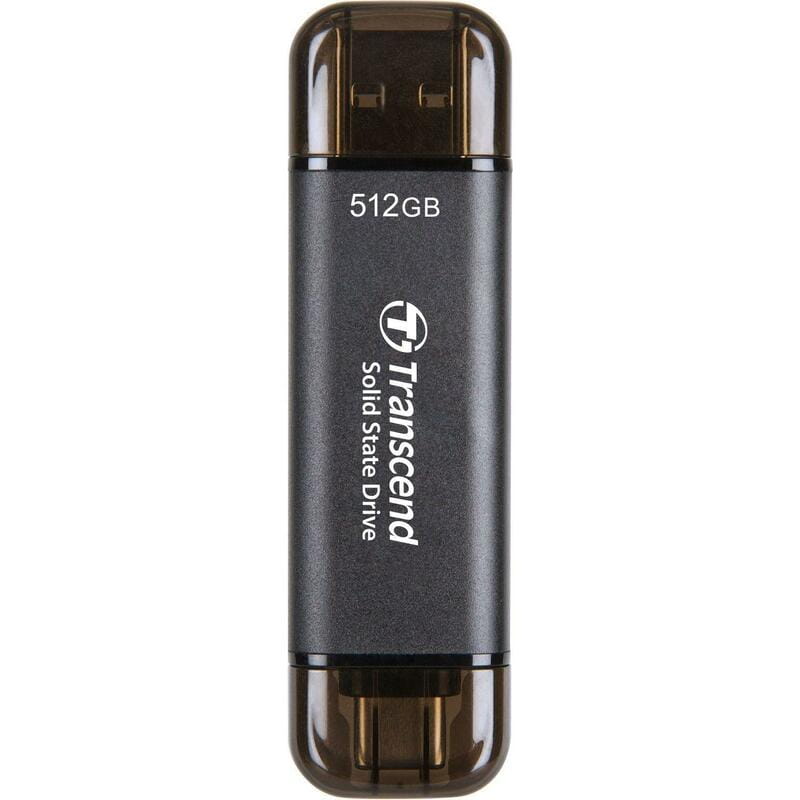 Накопитель внешний SSD USB 3.1 Gen 2 Type-A/Type-C 512GB Transcend ESD310 Black (TS512GESD310C)