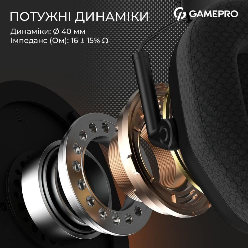 Гарнитура GamePro Genesis Mercury Black (HS120B)