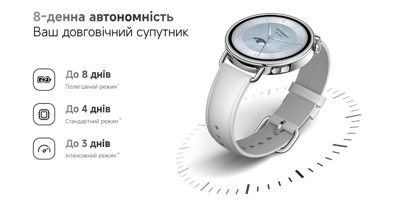 Смарт-годинник Xiaomi Watch S4 41mm White (BHR07VUGL)