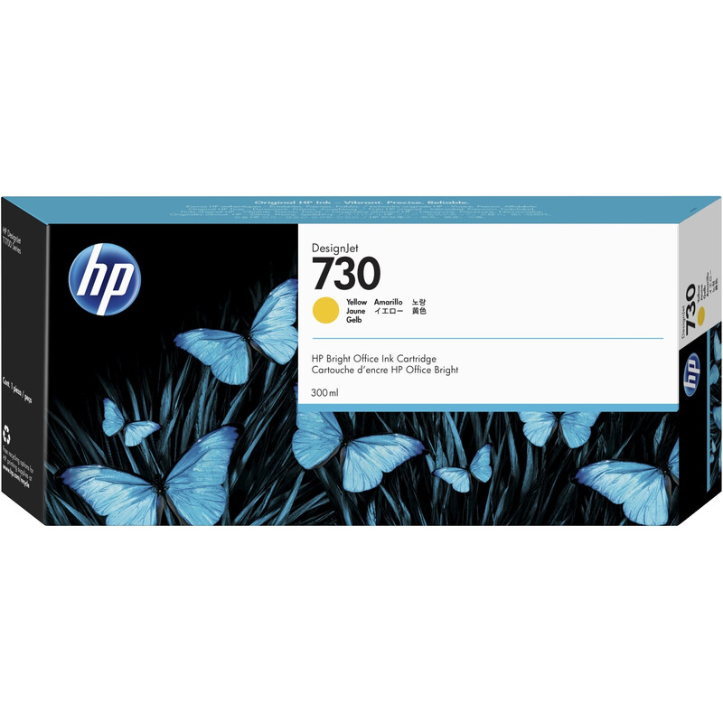 Картридж HP №730 DJ T1600/T1700/T2600 (P2V70A) Yellow, 300ml