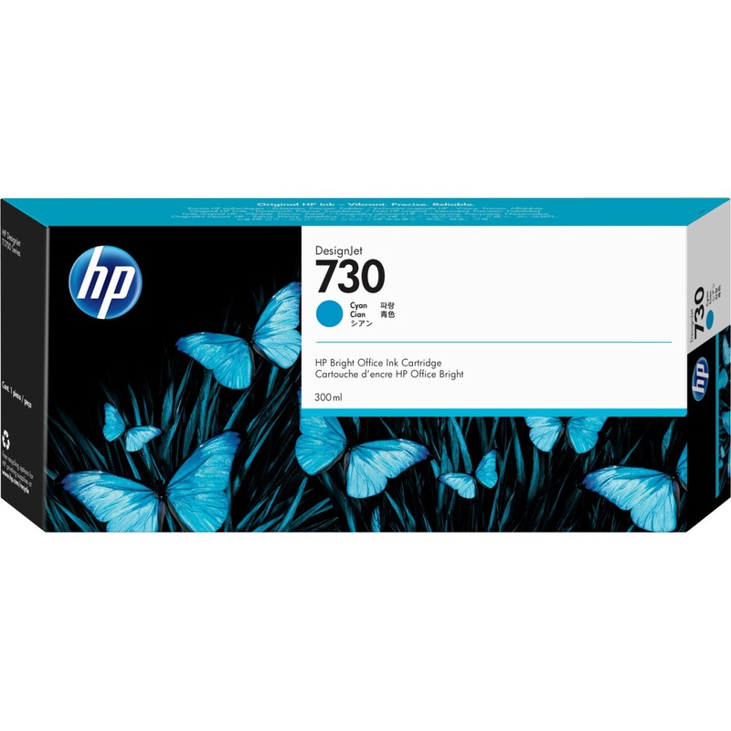 Картридж HP №730 DJ T1600/T1700/T2600 (P2V68A) Cyan, 300ml