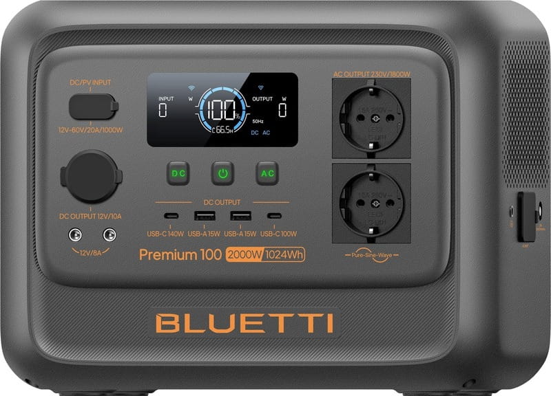 Зарядна станція Bluetti Premium 100 V2, 2000W, 1024Wh