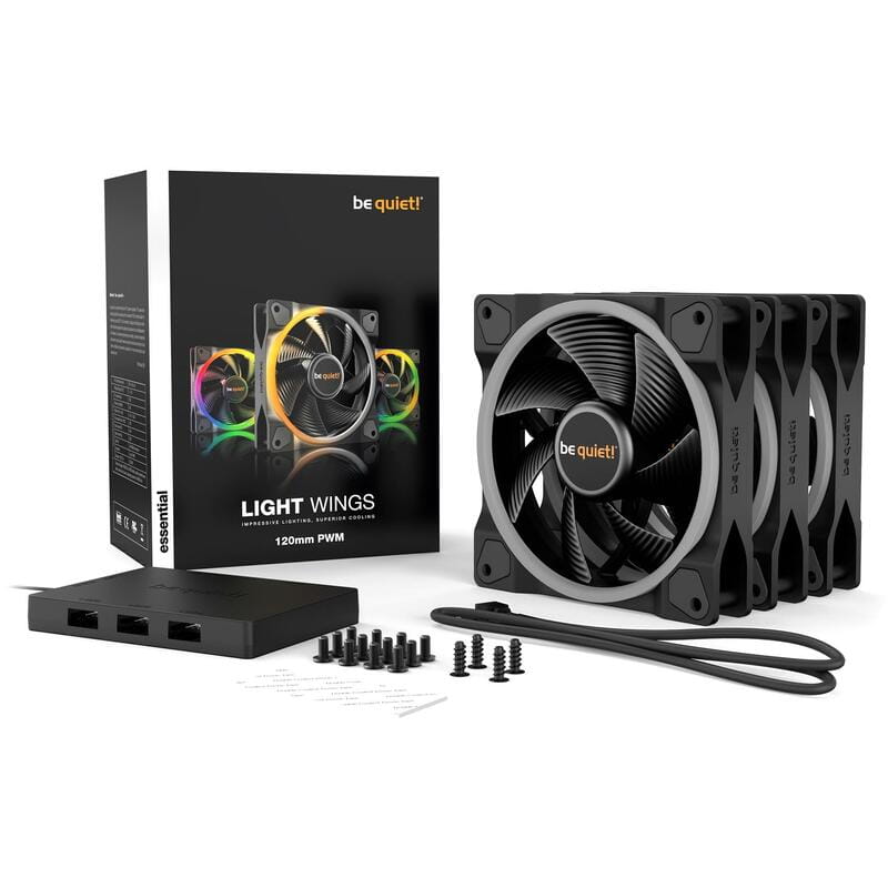 Вентилятор be quiet! Light Wings 120mm PWM 3-Pack Black (BL076)