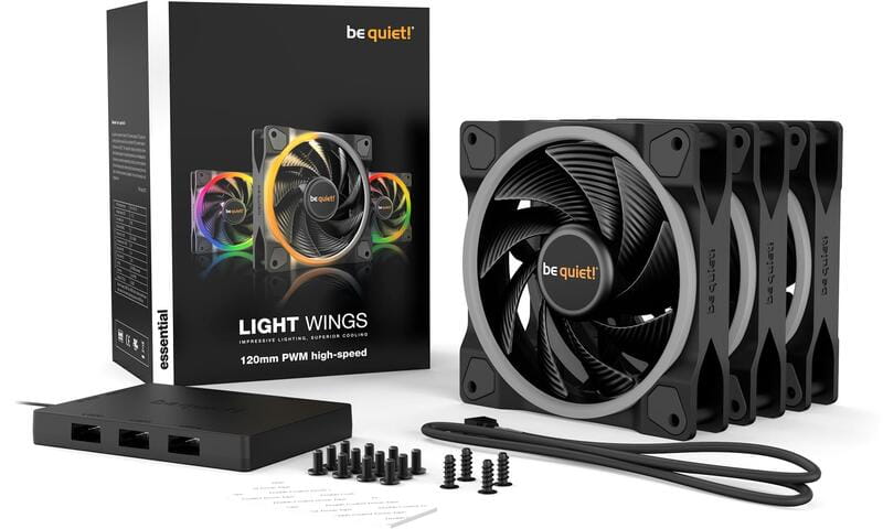 Вентилятор be quiet! Light Wings 120mm PWM High-Speed 3-Pack Black (BL077)
