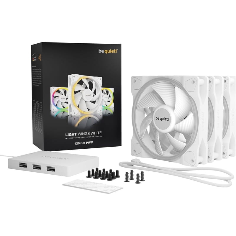 Вентилятор be quiet! Light Wings 120mm PWM 3-Pack White (BL100)