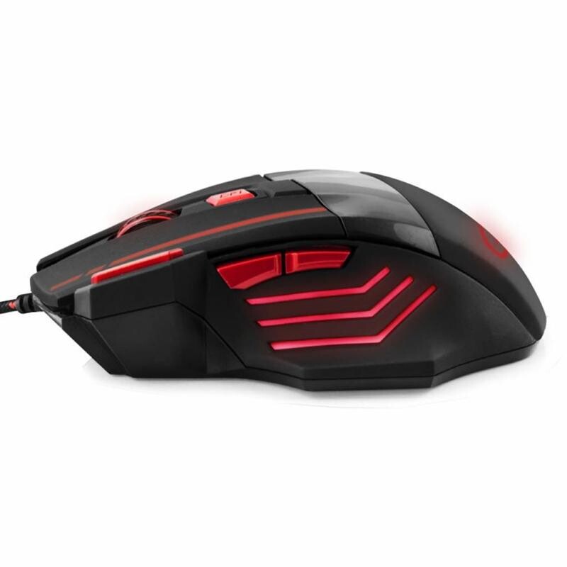Мишка Esperanza EGM201R Wolf Black/Red USB