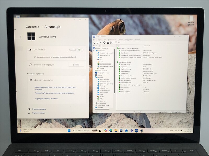 Ноутбук Microsoft Surface Laptop 3 1867 / 13.5" (2256x1504) IPS Touch / i5-1035G7 / 8GB / 128GB SSD / Win11Pro / Backlight - Б/в